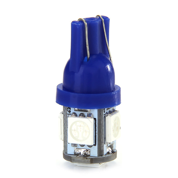 

T10-5050-5SMD 1W 12V 100lm 5xSMD 5050 LED Lamp Car Side Light Instrument / Reading / Parking / Fog Light - Blue