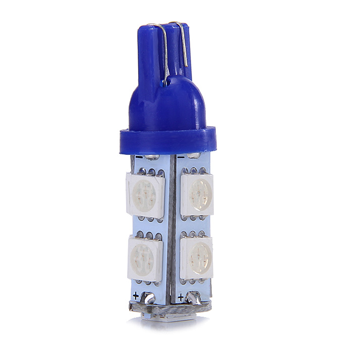 T10-5050-9SMD T10 3W 100-Lumen 9x5050 SMD LED Car Light Bulb FogParkingReading Lamp2-PackDC 12V - Blue