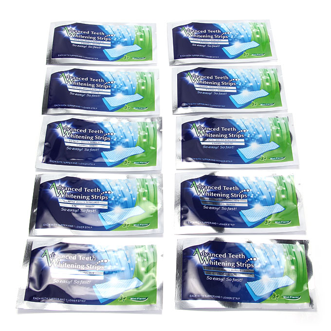 Hydrogen Peroxide Teeth Whitening Strips Double Elastic Gel Strips
