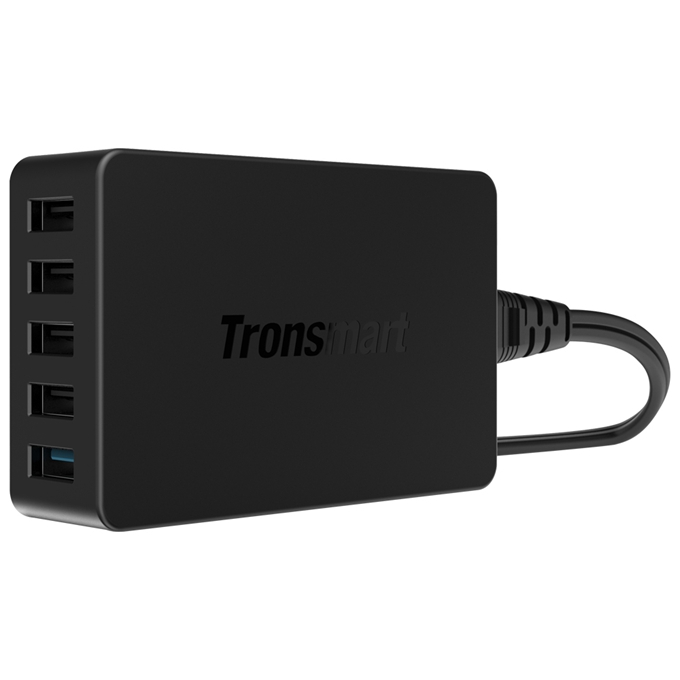 

Qualcomm Certified Tronsmart Quick Charge 2.0 54W 5 Ports Desktop USB Charger Wall Charger for Samsung/Sony - EU Plug