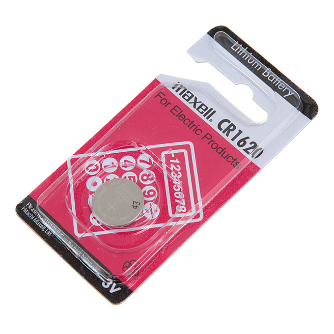 Maxell CR1620 220mAh 3V Lithium Battery with Button Design
