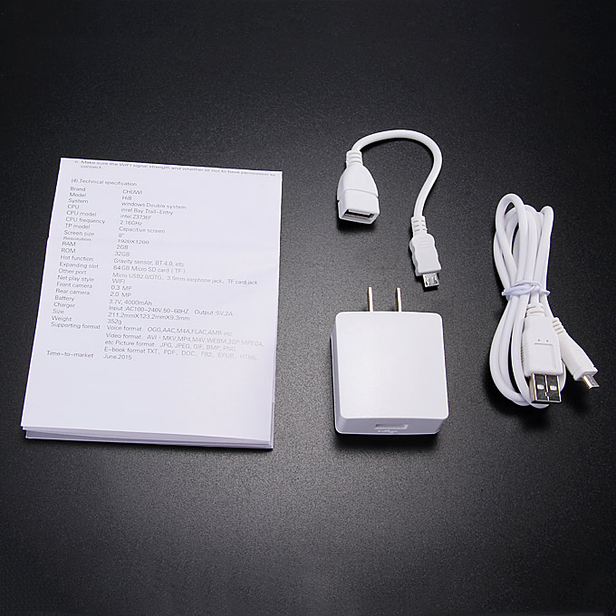 CHUWI Hi8 Dual OS Windows10+Android4.4 Tablet PC 2GB/32GB