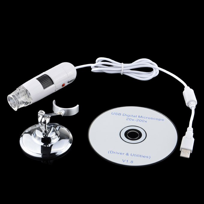 USB Digital Microscope 200X Eectrical Microscope 2.0MP Sensor