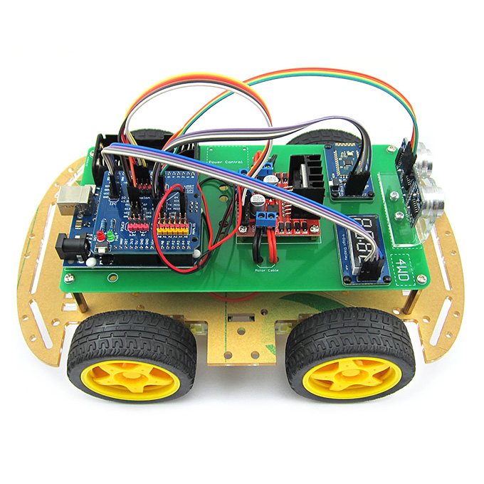 4WD Bluetooth Controlled Smart Robot Car Kits W/ Installation Tutorial