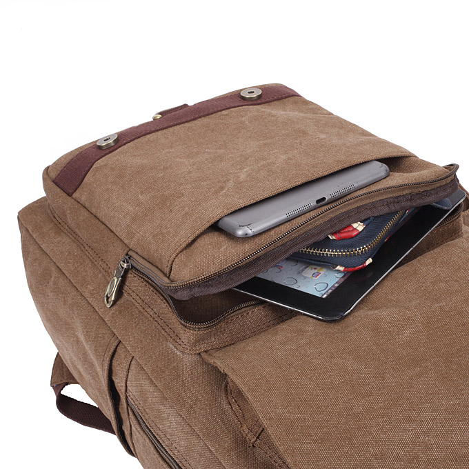 Kaukko FS261 Multi-pockets Computer Bag Personalized Canvas Bag Men ...