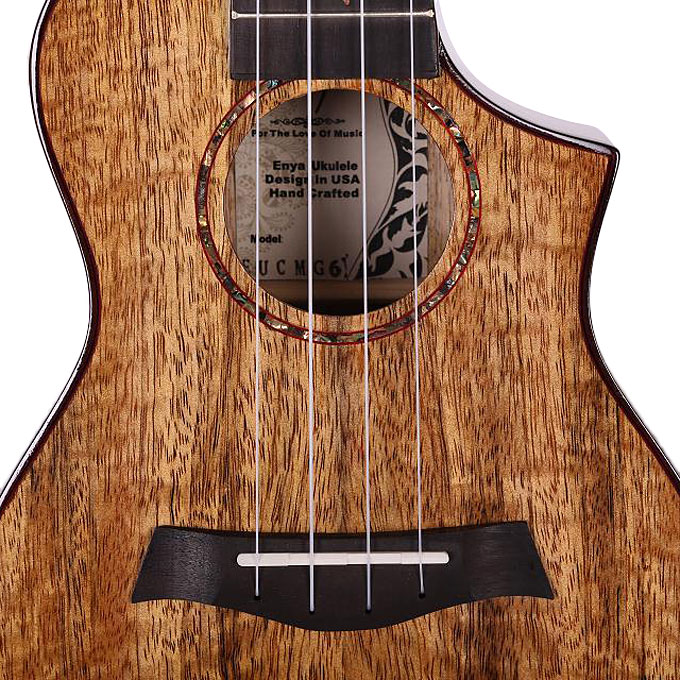 Enya EUTMG6 26 Inch Handcrafted Cutaway Mini Ukulele 5A Solid Mango