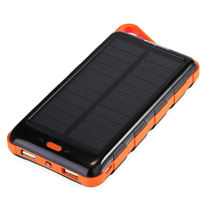 EasyAcc Classic 15000mAh Solar Power Bank with Flashlight