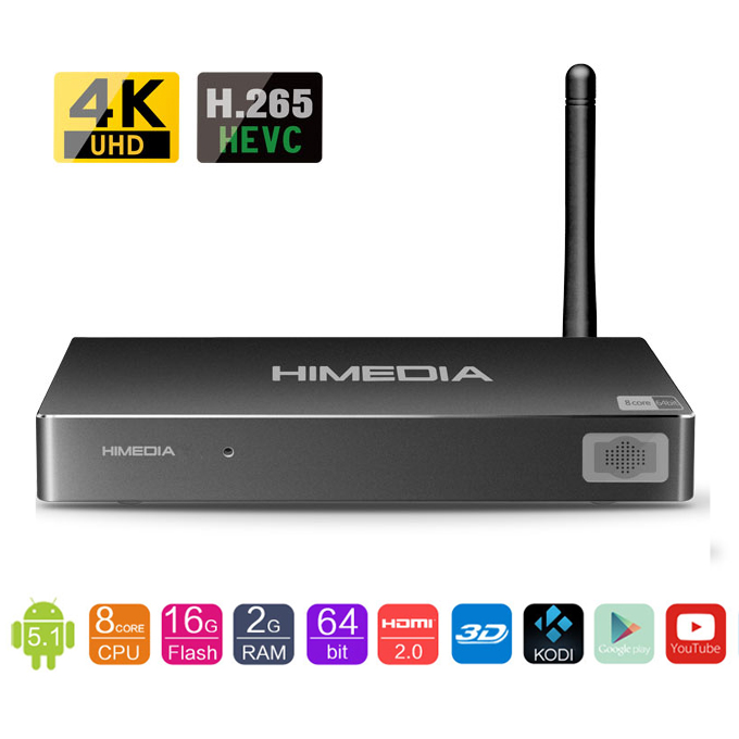 HiMedia H8 Android 5.1 4K RK3368 TV BOX Octa Core 2G/16G WIFI Gigabit LAN HDMI2.0 KODI 3D Netflix H.265 Miracast