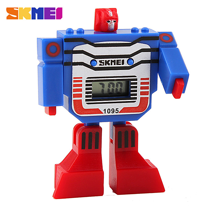 SKMEI 1095 Detachable Transformer Cartoon Robot Toy Watch LED Digital