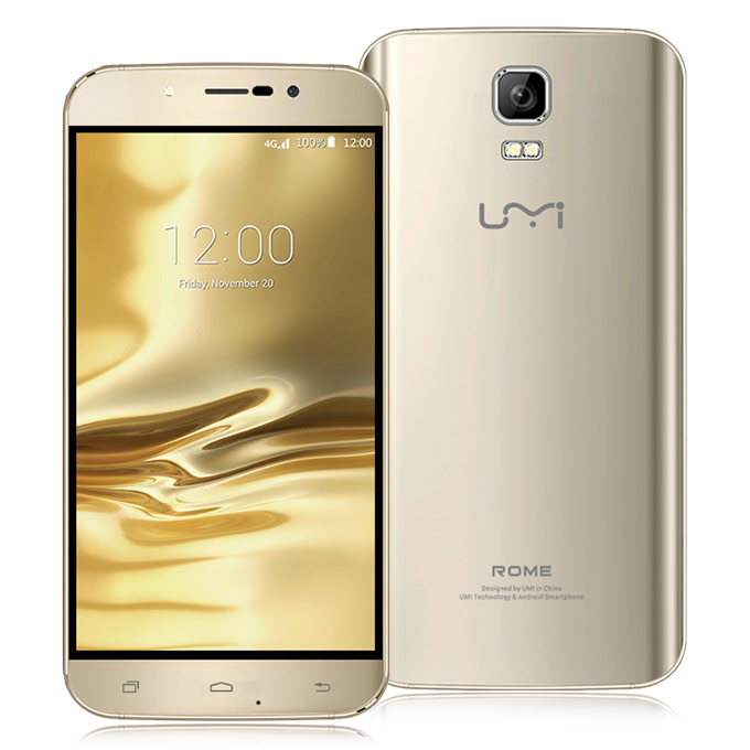 Umi ROME 5.5 inch HD 4G FDD LTE Android 5.1 3GB RAM 16GB ROM Smartphone MTK6753 Octa Core 1.3GHz - Gold