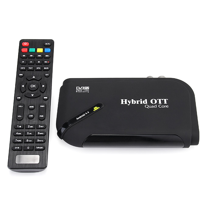 Hibrid OTT DVB-T2 KODI Amlogic S805 1G / 8G 802.11 b / g / n LAN TV KUTUSU