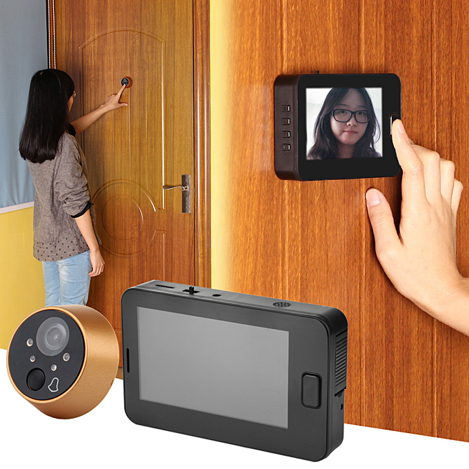 UK 3.5" LCD Digital Peephole Viewer Door Eye Doorbell HD Camera Home Door Bell 