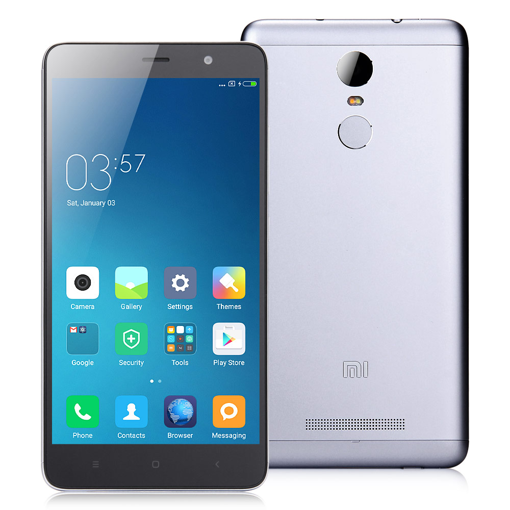Xiaomi Redmi Note 3 5.5Inch FHD 3GB 32GB Smartphone 64bit Helio X10 Octa Core MIUI V7 13.0MP TOUCH ID - Gray