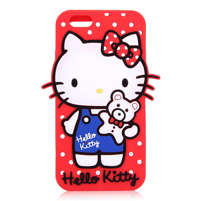 

Gourmandise Hello Kitty Silicone Case Protective Back Cover for Apple iPhone 6/6s 4.7inch - Red