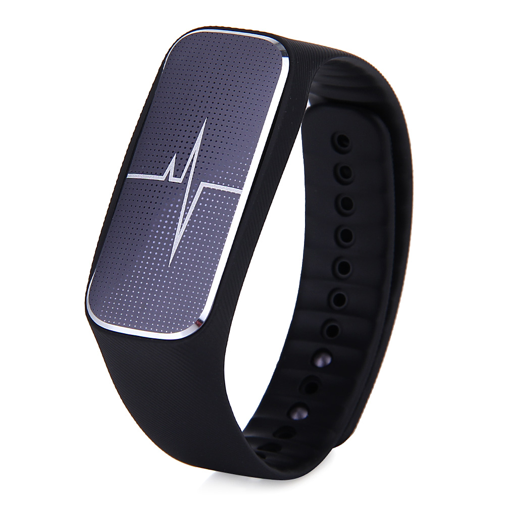 Makibes L18 IP54 Bluetooth Smart Bracelet BT4.0 Blood Pressure Heart Rate Fatigue State Tracker for Android / IOS Phones - Black