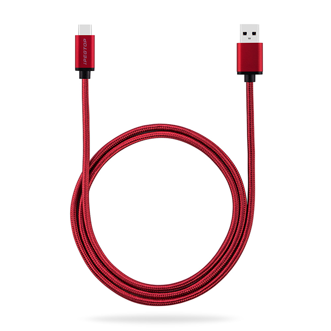 

Ipegtop P0070 USB3.1 Type-C to USB3.0 Male to Male Sync Data Charging Cable 1M - Red
