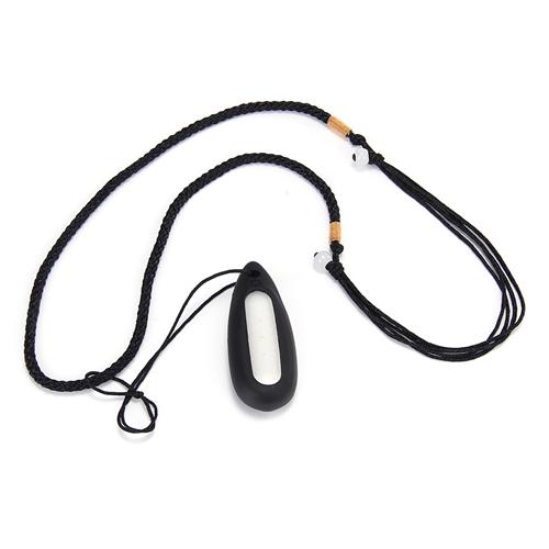 

New Water Drop-shaped Silicone Necklace Pendant Case for Xiaomi Miband / 1S Smart Bracelets - Black