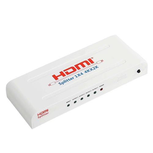 VK-104A HDMI 1.4 Splitter 1x4 4K*2K HD 1080P 3D Video Converter Adapter UK - White