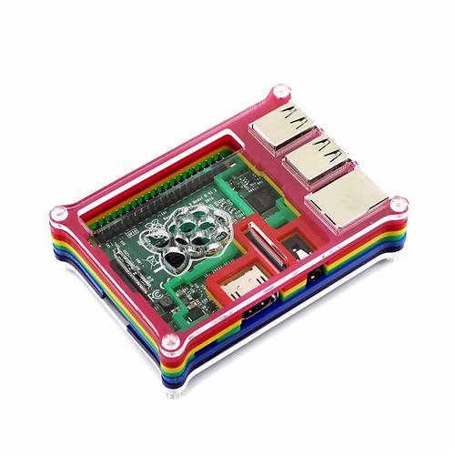 

Raspberry Pi 3 Model B Project Board Development Board Linux Mini PC BCM2837 quad-core ARM Cortex-A53 with Rainbow Case