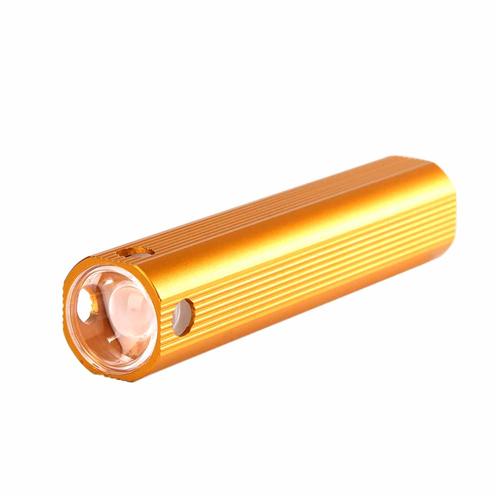 

Outdoor LED Flashlight Built-in 2000 mAh Rechargeable Battery for Mobile Phone - Golden