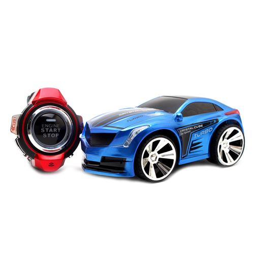 Funny R-103 2.4G Smart RC Car Smart Watch Voice Control Racer - Blue