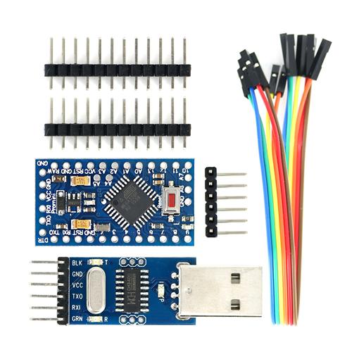 

Improved Pro Mini ATmega328P 5V / 16MHz Board + CH340G USB to TTL Programmer Module for Arduino