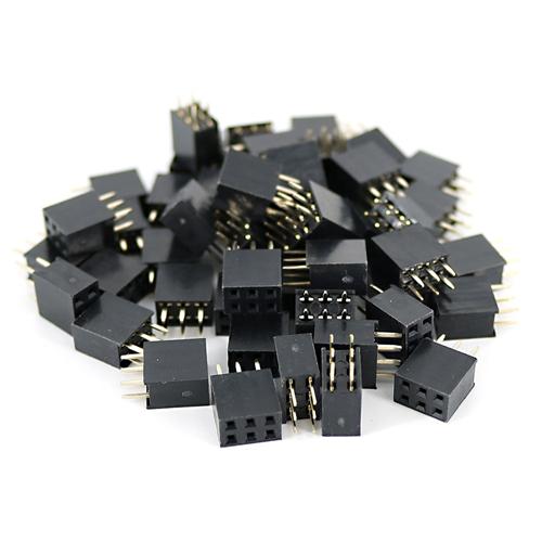 50PCS 2*3P Female Pin Header Kit for Arduino Expansion Shield