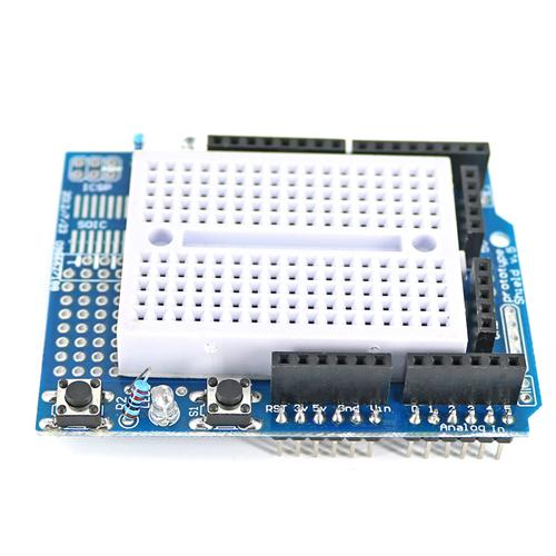 Mini Breadboard + Prototype Shield Kit w/ Resistor / LED for Arduino