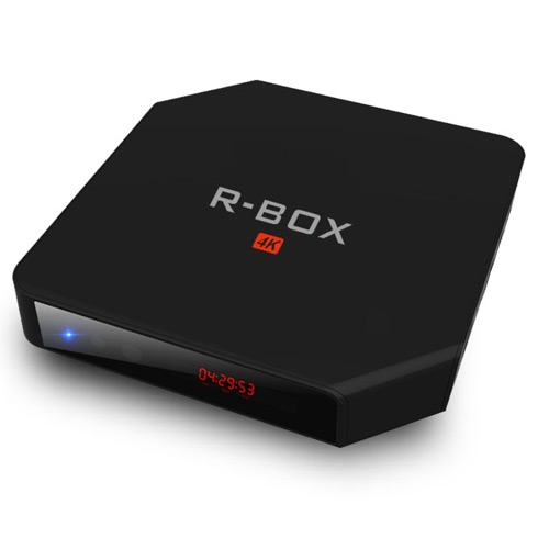 R-BOX Android 5.1.1 RK3229 2GB/8GB KODI 16.1 Pre-installed 4K TV BOX Bluetooth4.0 HDMI DLNA LED Display - Black