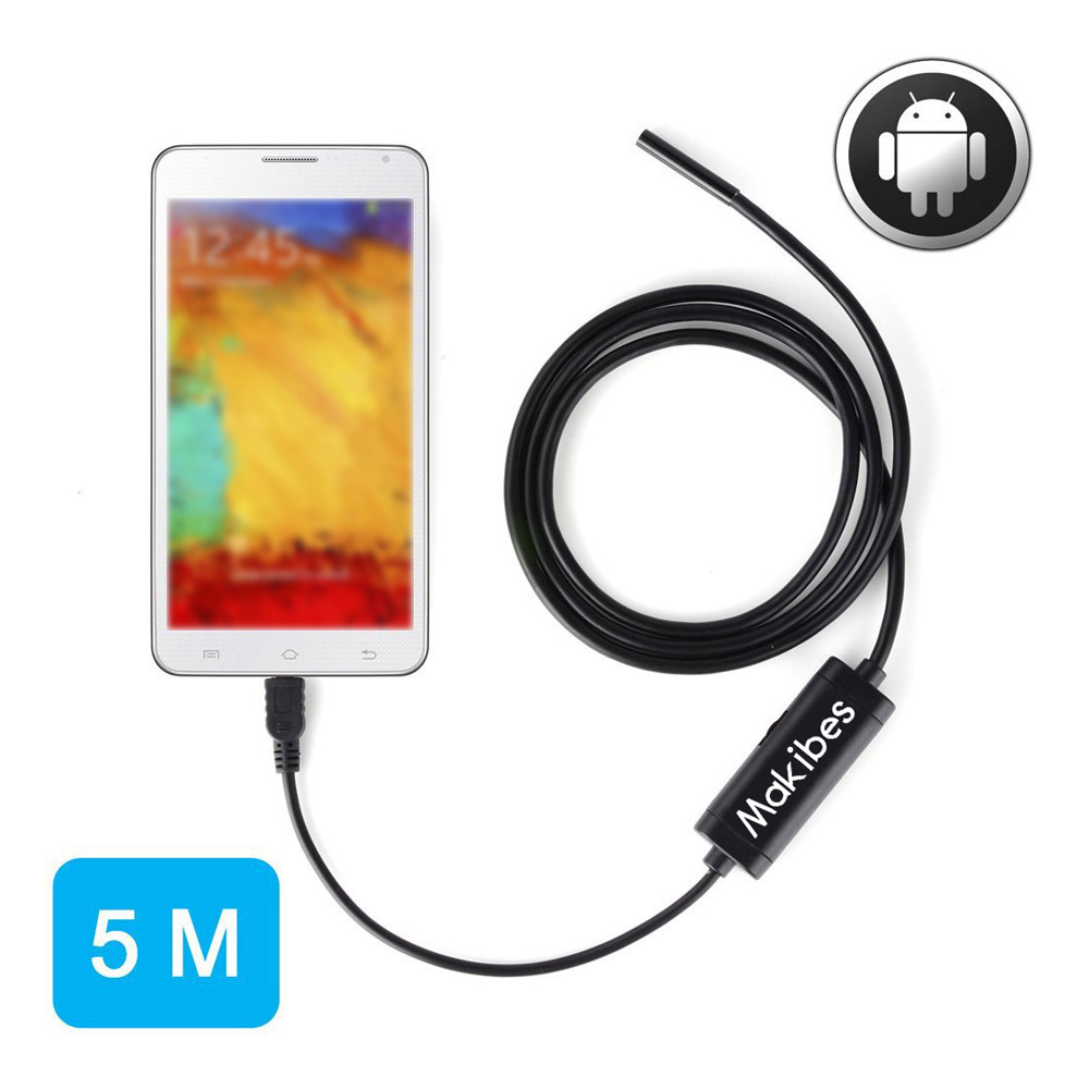 Makibes 5.5mm 5M 1.3MP Strumento di test professionale per endoscopio  Android OTG