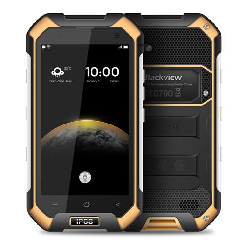 Blackview BV6000S 4.7inch HD IP68 Waterproof 4G LTE Android 6.0 Rugged Smartphone MT6735 Quad-core 2GB 16GB 8.0MP NFC 4200mAh Fast Charge - Yellow