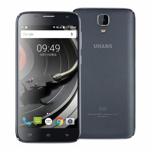 UHANS A101 5.0inch HD Android 6.0 4G LTE MT6737 Quad Core Smartphone 1GB RAM 8GB ROM 5.0MP 8.0MP Cameras WIFI GPS - Black