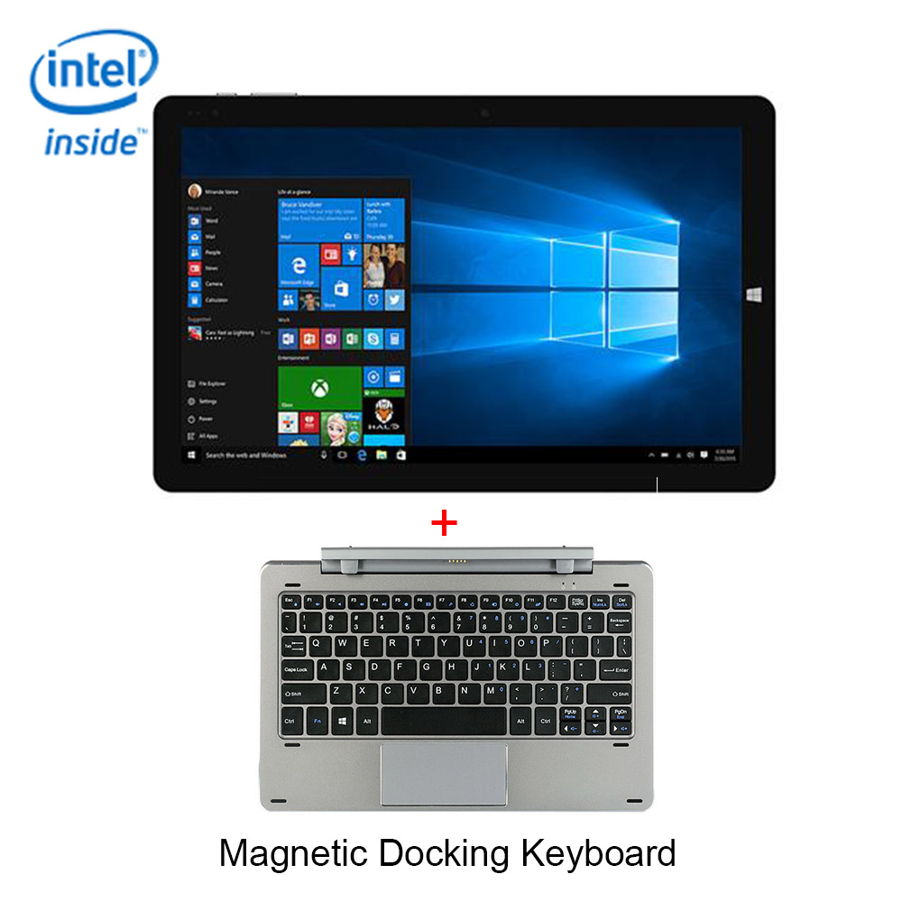 [Package A]CHUWI HiBook Pro  Intel Cherry Trail Z8300 10.1 inch Dual OS 2in1 Tablet (Gray) + Magnetic Docking Keyboard (Gray)