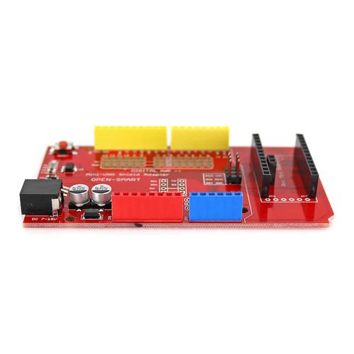 Pro Mini UNO Shield Adapter Board with Regulator / Fuse for Arduino - Red