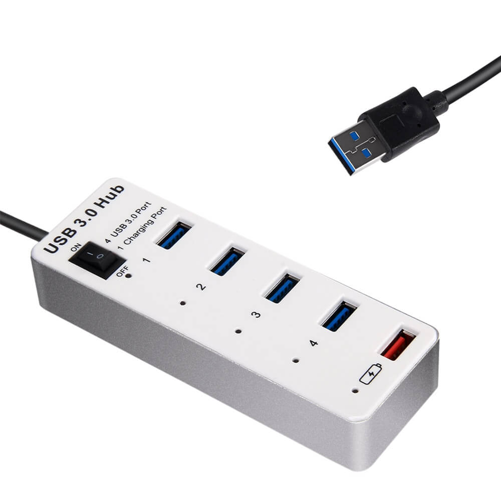 Hub USB 4.8Gbps 5 Ports avec port USB 4 3.0 + Port de chargement 1