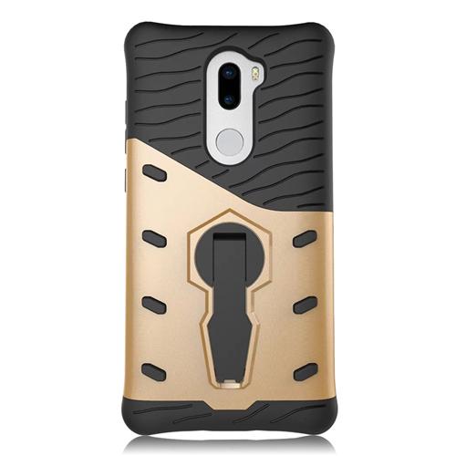 

Armour Series Protective Phone Case 360 Degree Rotating Bracket Stand Cover For Xiaomi Mi 5S Plus - Gold