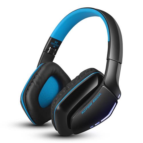 

KOTION EACH B3506 Foldable Bluetooth 4.1 Gaming Headsets with MIC - Black/Blue