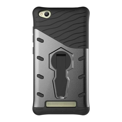 

Armour Series Protective Phone Case 360 Degree Rotating Bracket Stand Cover For Xiaomi Redmi 4A - Black