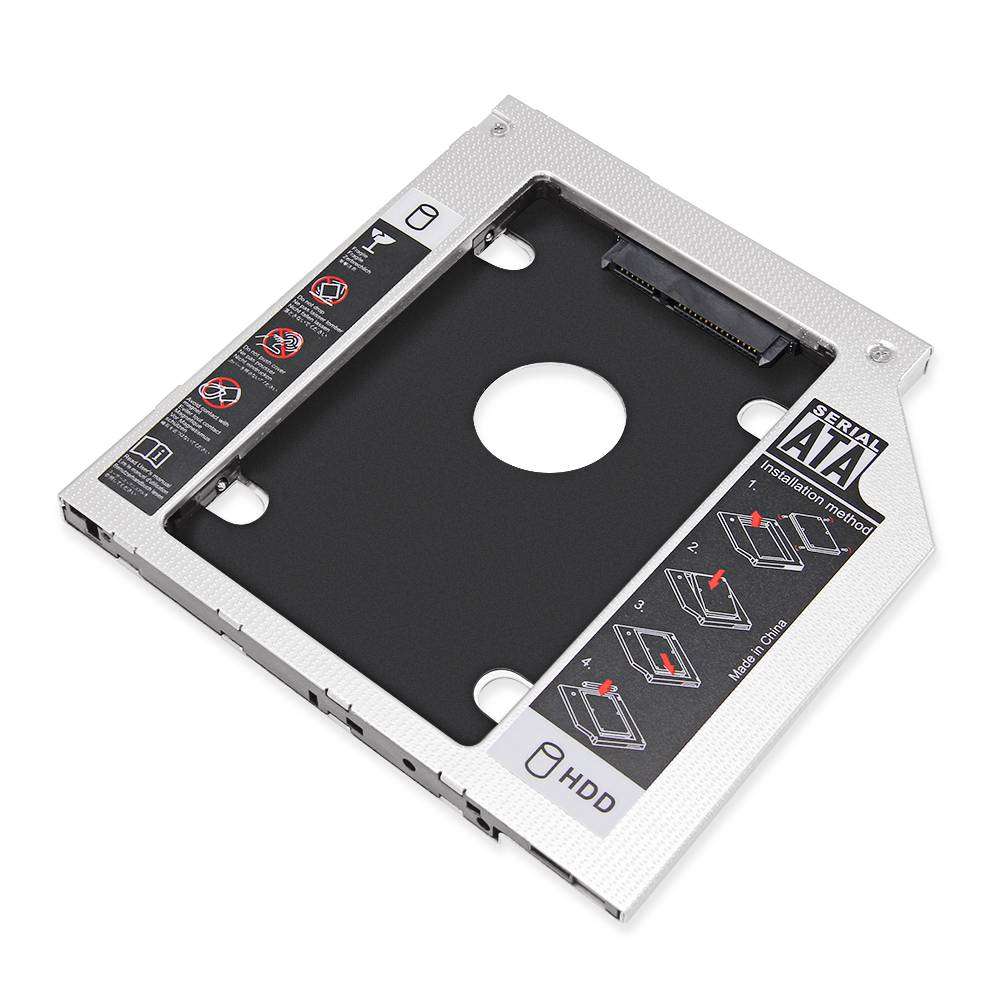 Universal 9.5mm SATA to SATA Second Aluminum HDD Caddy Box
