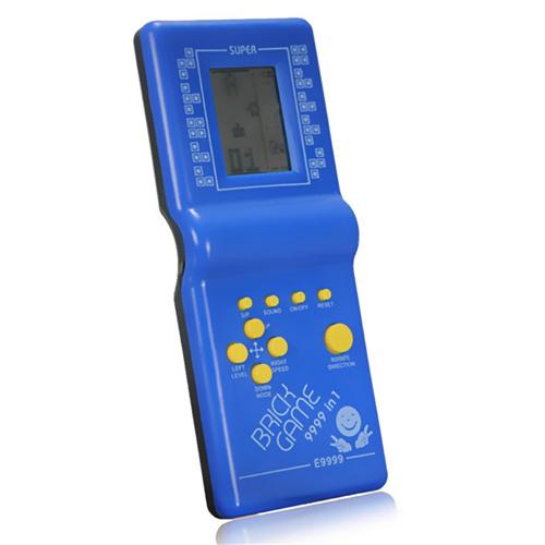 Retro Classic Childhood Tetris Brick Handheld Game Console Blue