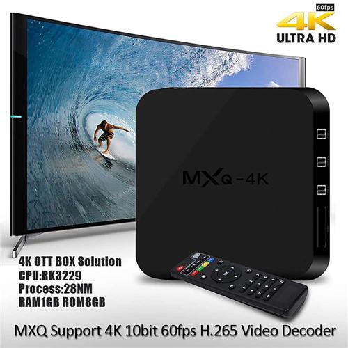 MXQ 4K RK3229 KODI 17.2  Android 6.0 Smart TV Box 8GB ROM H.264/H.265 10Bit WIFI LAN HDMI DLNA AirPlay Miracast