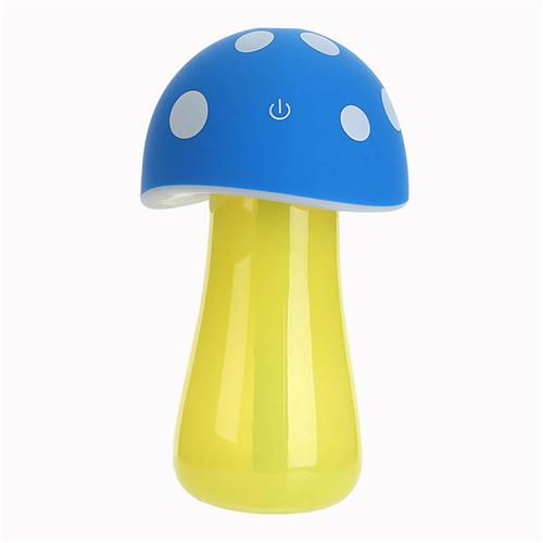 

Mushroom USB Air Humidifier Night Light 200ml Capacity - Blue