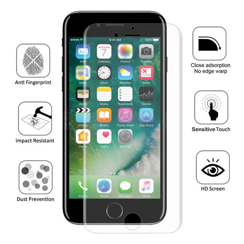 Hat-Prince 0.1 mm 3D Protector de pantalla de película de vidrio a membrana a prueba de explosiones para iPhone 8 / iPhone 7 - Transparente