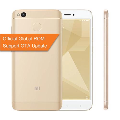 Xiaomi Redmi 4X 5.0 Inch 4G LTE Smartphone HD Screen 3GB 32GB Qualcomm Snapdragon 435 Octa Core 13MP Cam MIUI 8 4100mAh Battery Metal Body Global ROM - Gold