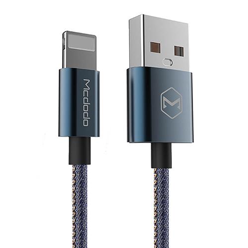 Mcdodo Jeans Key Ring Cable 0.2m 8 Pin Data Transfer Charge Cable For Phone7 Plus/ 7/ 6 Plus/ 6S /6 - Blue