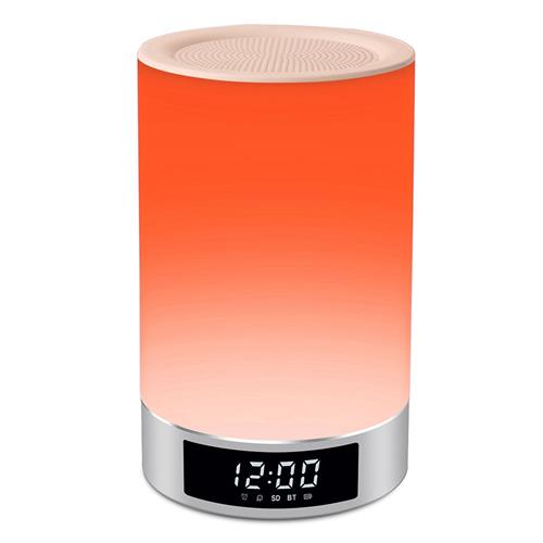 

L5 Wireless Bluetooth Speaker Touch Sensitive Music Alarm Clock Night Light -Silver