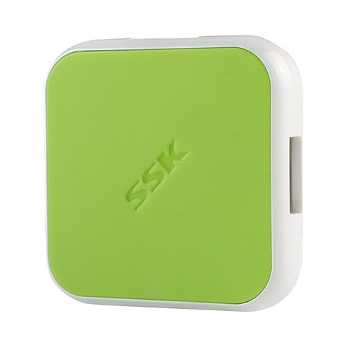 SSK SHU029 USB Hub with 4 Ports Green