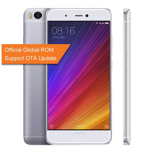 Xiaomi Mi 5S 5.15inch FHD MIUI 8 Android 6.0 4G LTE Smartphone Qualcomm Snapdragon 821 Quad Core 4GB 128GB 12.0MP Ultrasonic Touch-ID NFC Type-C Global ROM - Silver