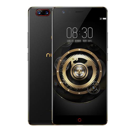 ZTE Nubia Z17 5.5 Inch 4G LTE Smartphone 6GB 128GB Dual Rear Cam 23.0MP + 12.0MP Snapdragon 835 Octa Core Android 7.1 NFC Fast Charge QC4+ Bass Sound - Black Gold