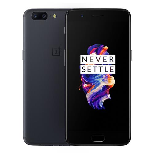 OnePlus 5 A5000 5.5 Inch Smartphone FHD 6GB 64GB Snapdragon 835 20.0MP + 16.0MP Dual Rear Cam Android 7.1 NFC Dash ChargeType C Global ROM - Slate Gray